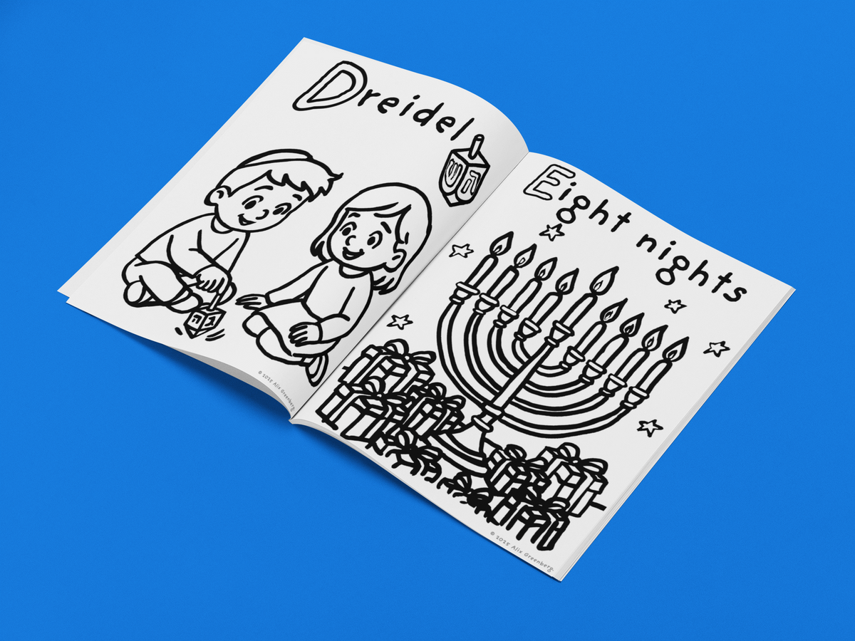 Hanukkah ABCs Coloring Book