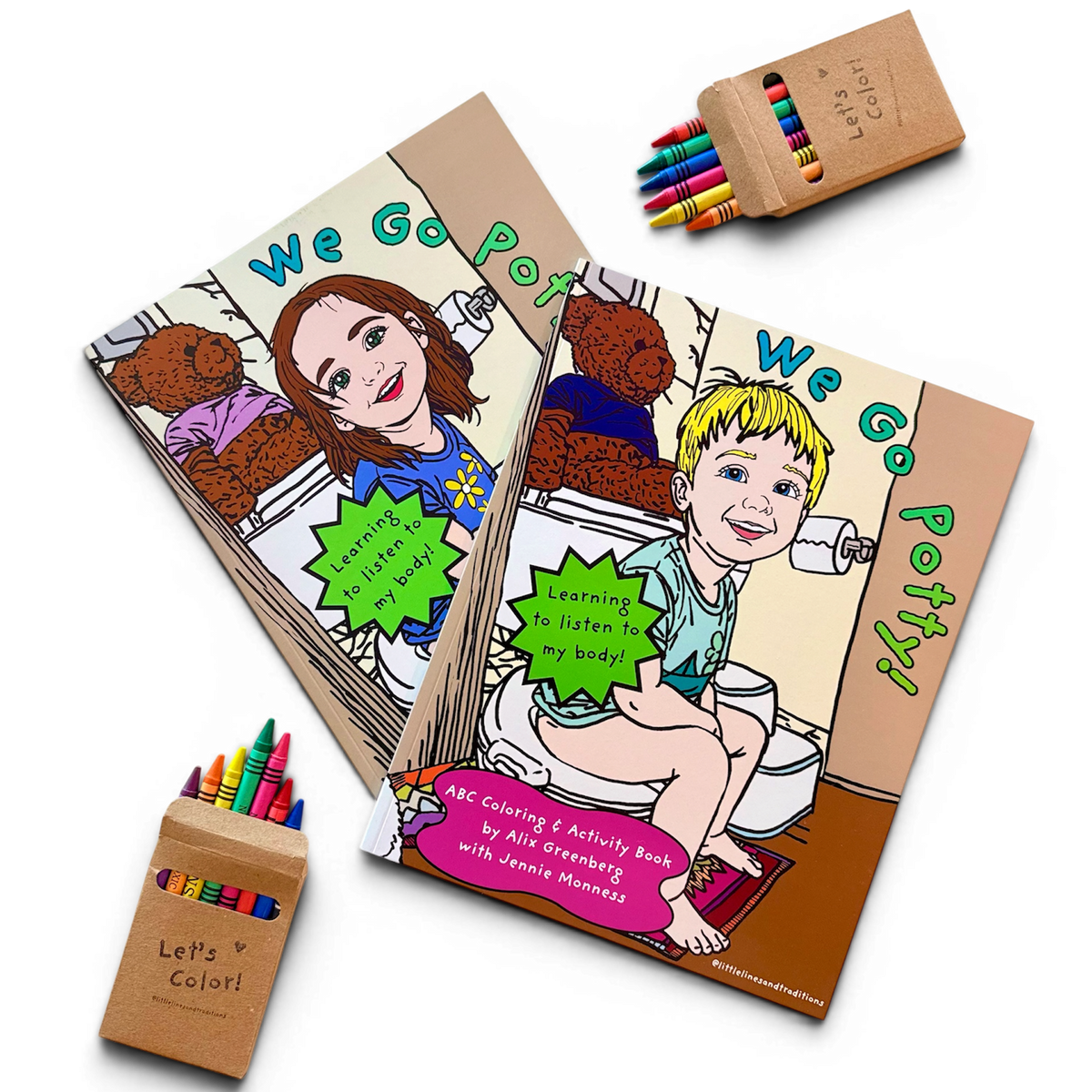 We Go Potty! Learning to Listen to My Body | A-Z Coloring & Activity Book