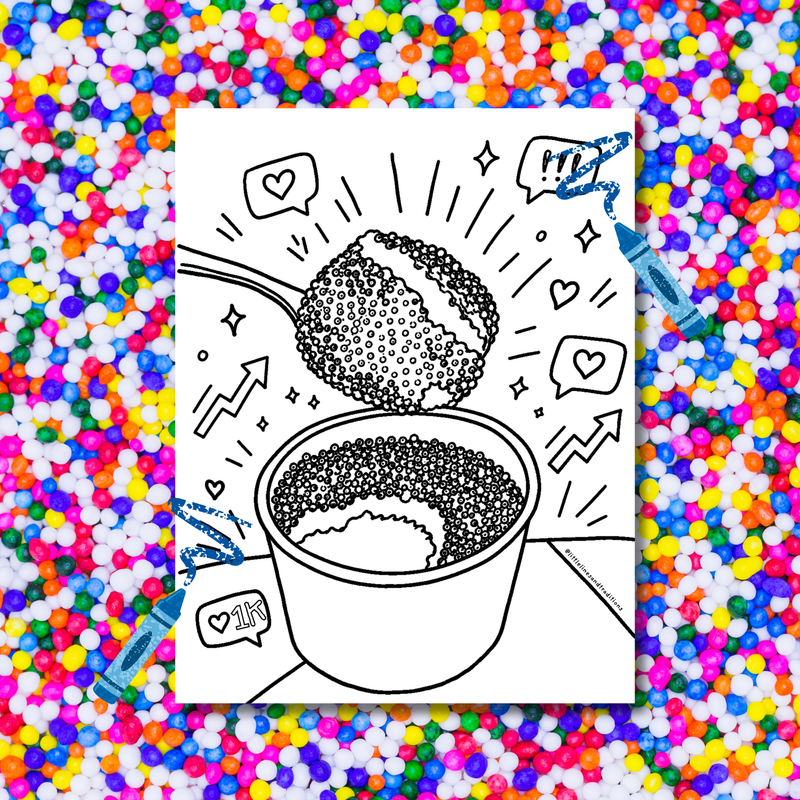 Viral Dot Cake - Download & Print Coloring Page